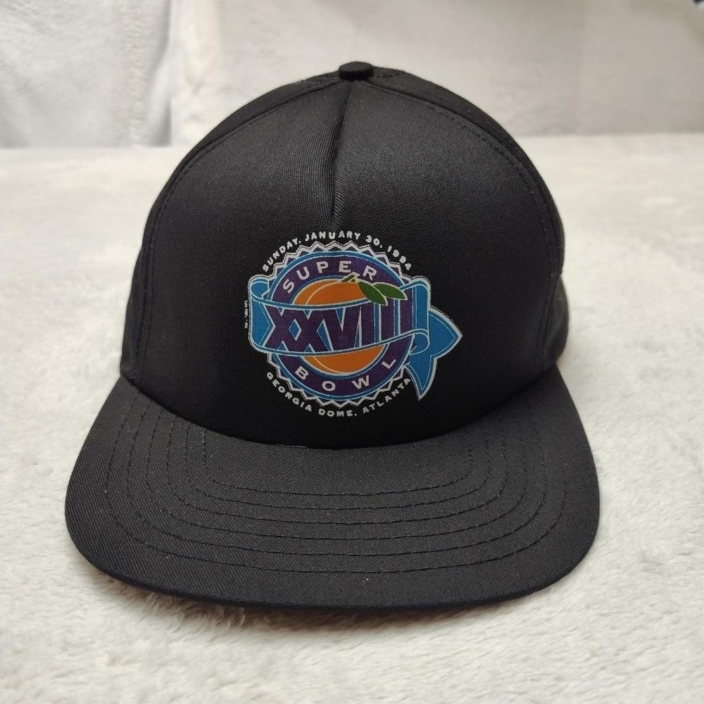 Vintage Coca-Cola 90s Super Bowl Black Snapback Hat Stylemaster USA Cowboys
